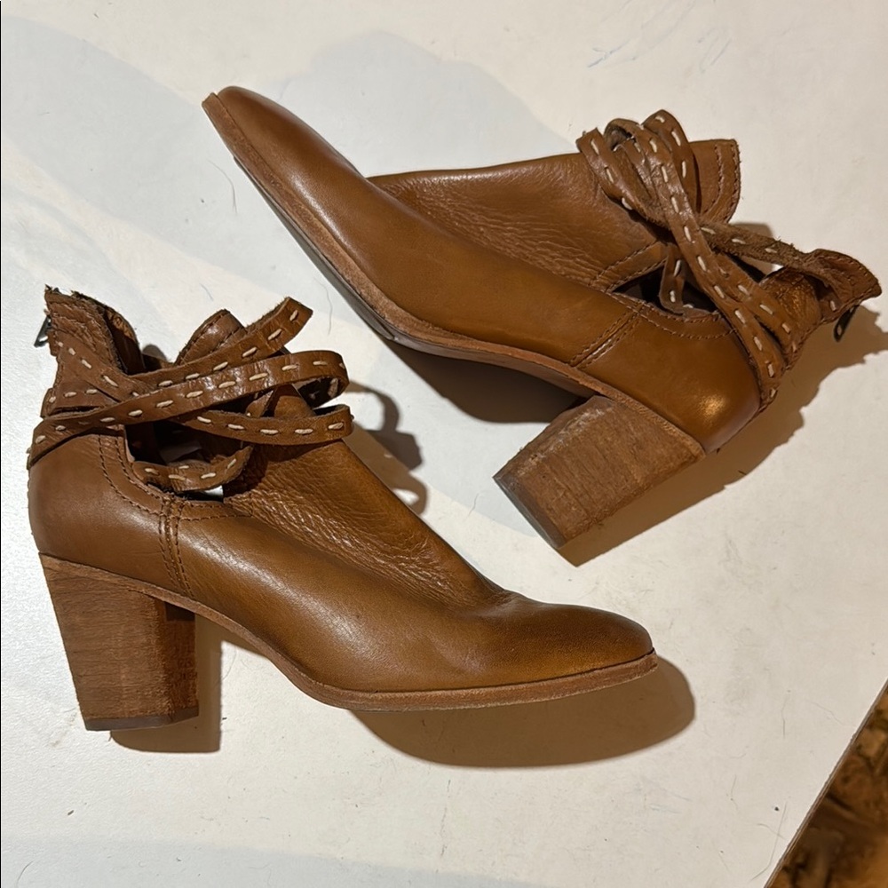 Frye Brown Leather Ankle Boots